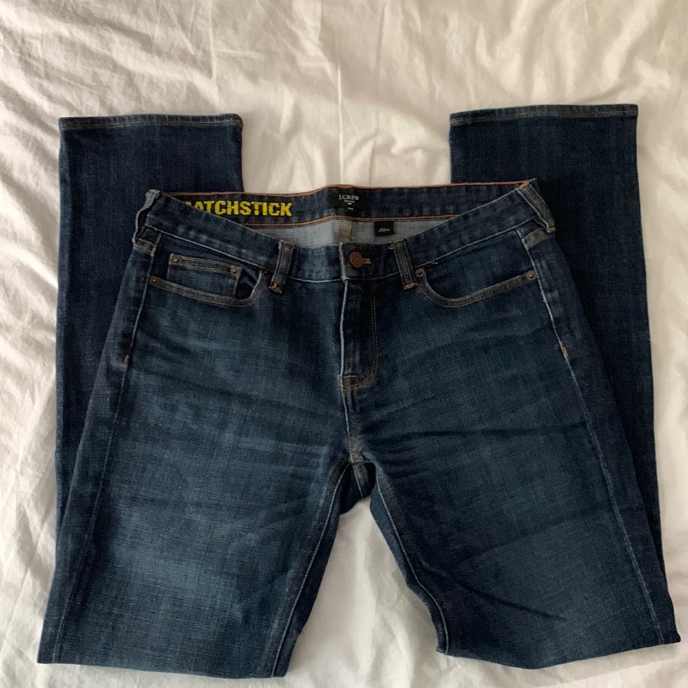 JCrew Stretch Matchstick size 29S dark blue jeans